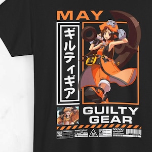 GUILTY GEAR May Anime T Shirt Softstyle Unisex FGC Shirt Gaming Streetwear Graphic T-Shirt Gifts for Gamers Japanese Anime Shirt