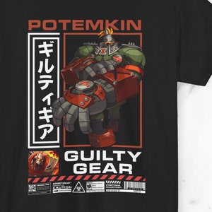 GUILTY GEAR Potemkin Anime T Shirt Softstyle Unisex FGC Gaming Streetwear Graphic T-Shirt Gifts for Gamers Japanese Anime Shirt