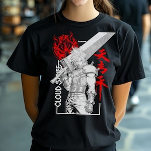FINAL FANTASY 7 Cloud Strife Anime T Shirt Unisex Softstyle