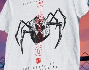 THE THING Horror Movie Shirt John Carpenter 80s Movies Retro Streetwear Unisex Heavy Cotton Tee Sci Fi Gifts