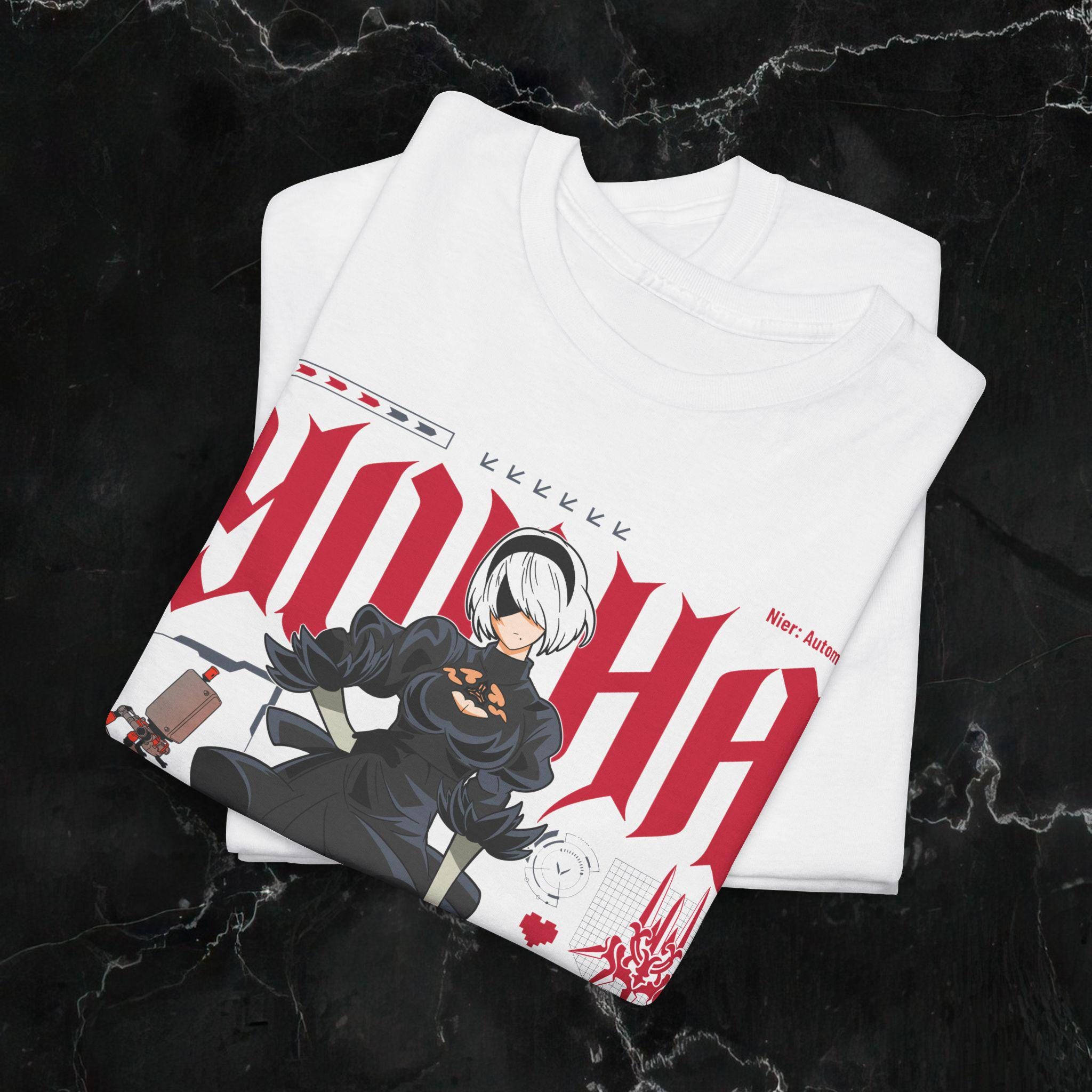 NieR:Automata 2パックアイコンTシャツ Sサイズ NIER AUTOMATA 2B Anime Unisex Tee Gamer Gift Video Game Shirt