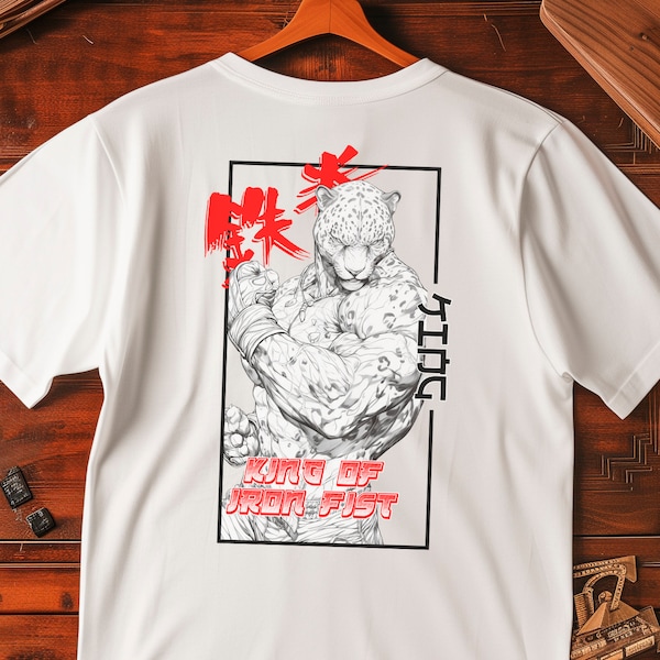 TEKKEN King Anime T-shirt | Herr Tekken Game T-shirt | Gaming Streetwear Grafisk T-shirt | Gåvor för spelare Snygg japansk Anime-tröja