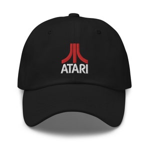 Cappello da papà Atari ricamato con logo classico, stile anni '80, nostalgico, vintage, retrò, Vaporwave, regalo classico per uomo.