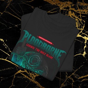Bloodborne Ludwig the Holy Blade Graphic T Shirt Gaming Streetwear Gifts for Gamers Stylish Vintage Books Shirt Elden Ring Dark Souls Shirts image 3
