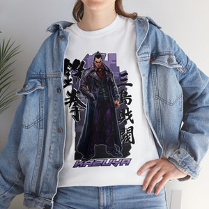 TEKKEN Kazuya Mishima Anime T Shirt | Men's Tekken Game Tee | Gaming Streetwear Graphic T-Shirt | Gifts for Gamers Stylish Japanese Shirt