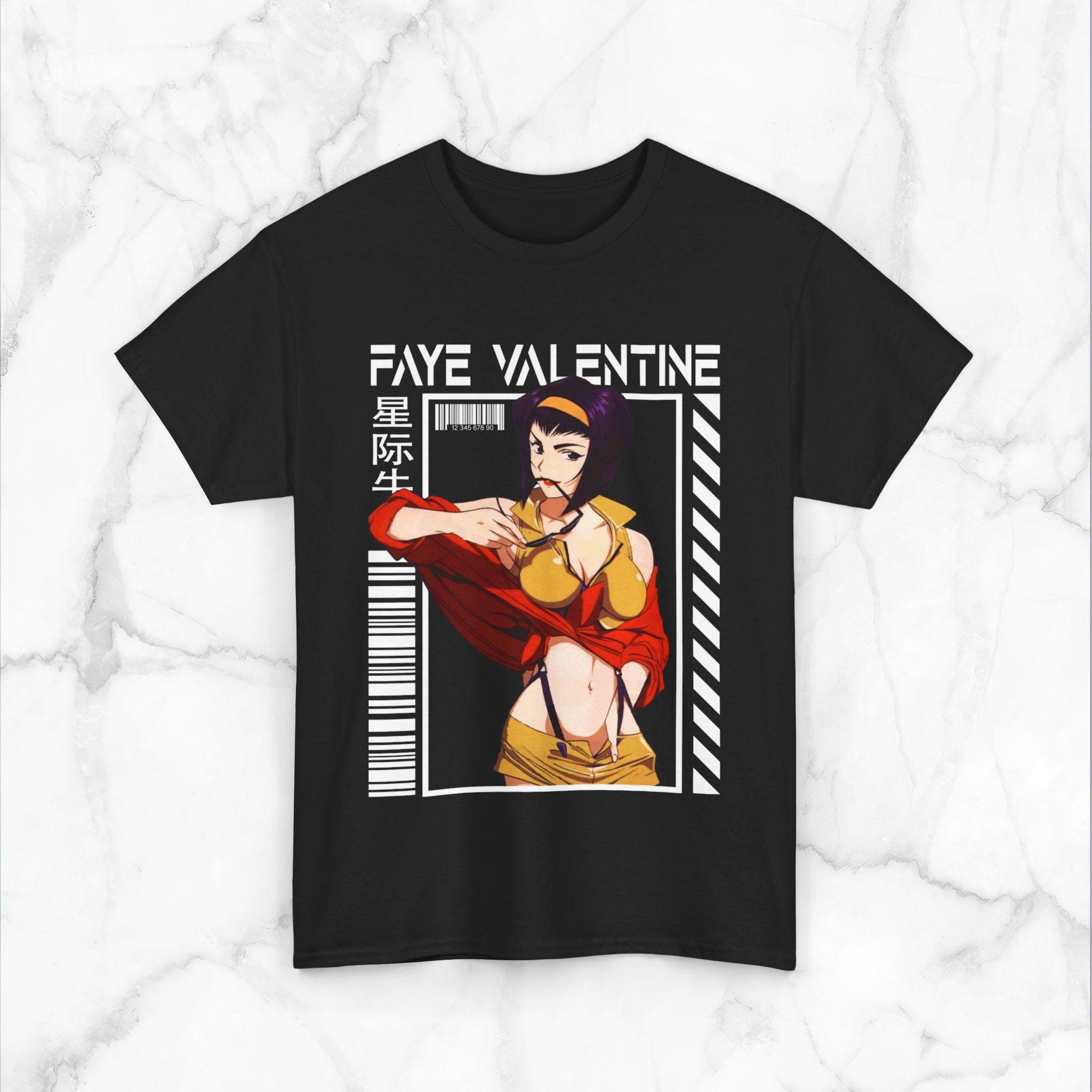 人気 ★PLEASENOFOLLOW★ FAYE VINTAGE LOGO TOP COWBOY BEBOP Faye Valentine Shirt Retro Anime Tshirts