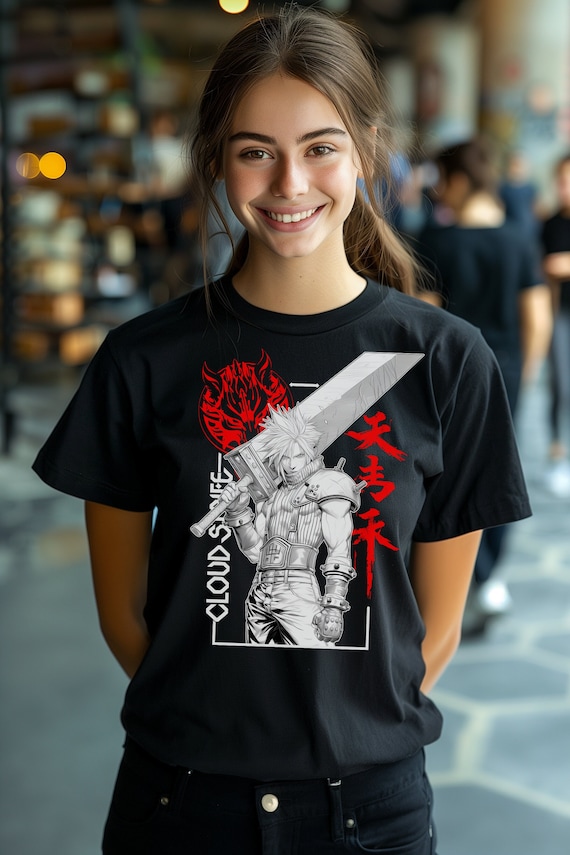 FINAL FANTASY 7 Cloud Strife Anime T Shirt Unisex Softstyle Tee