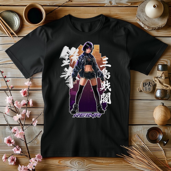 TEKKEN Reina Anime T Shirt | Unisex Softstyle Tekken Game Tee | Gaming Streetwear Graphic T-Shirt | Gifts for Gamers Stylish Japanese Shirt