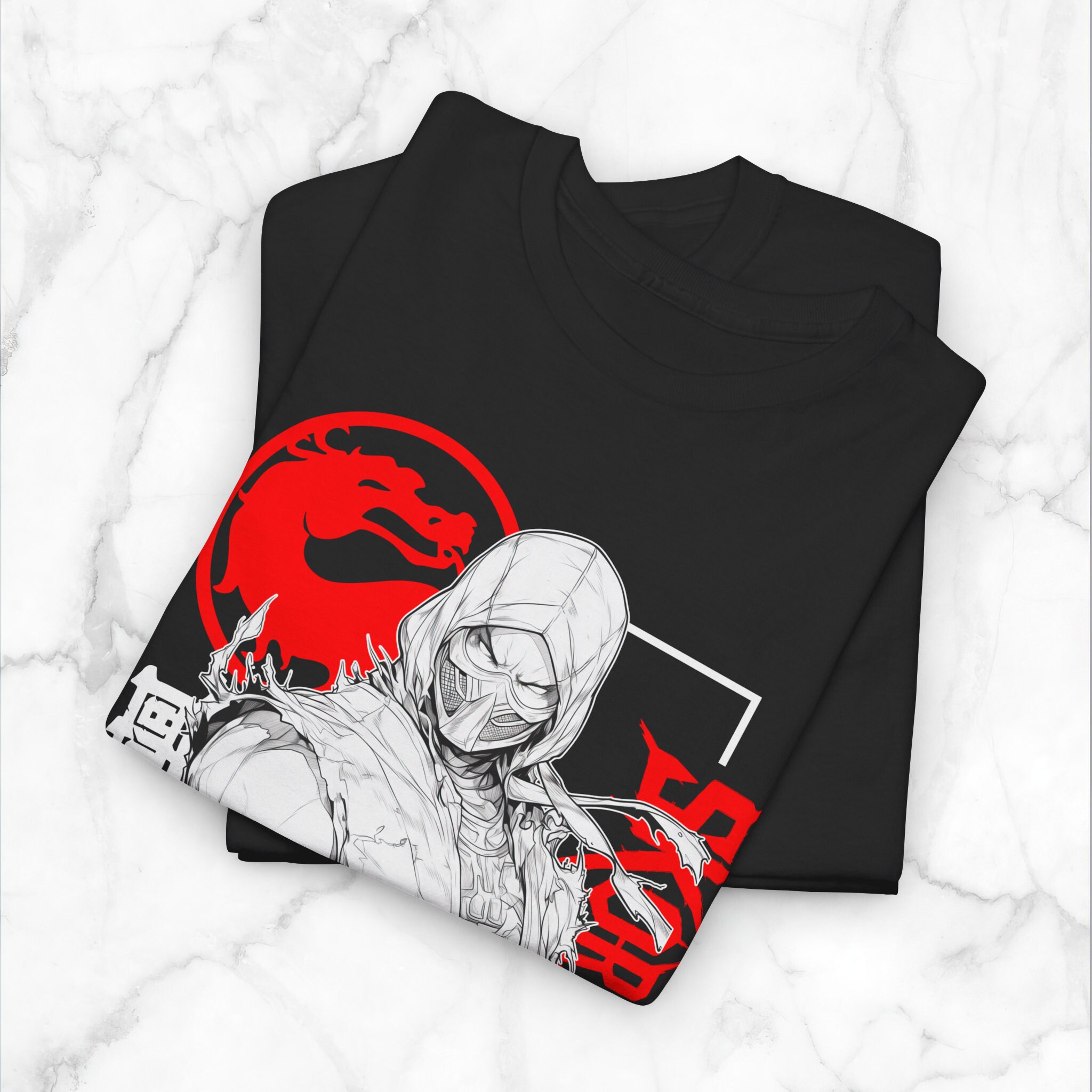 T-shirt Homme Mortal Kombat X Sub Zero Scorpion - Noir - Taille XL - 100% Coton