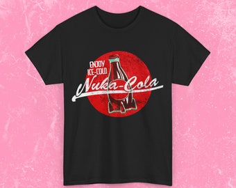 Fallout Nuka Cola Shirt Gaming Streetwear Geschenke für Gamer Stilvolles schwarzes Shirt Fallout Tshirt Bruderschaft aus Stahl Fallout Shirt