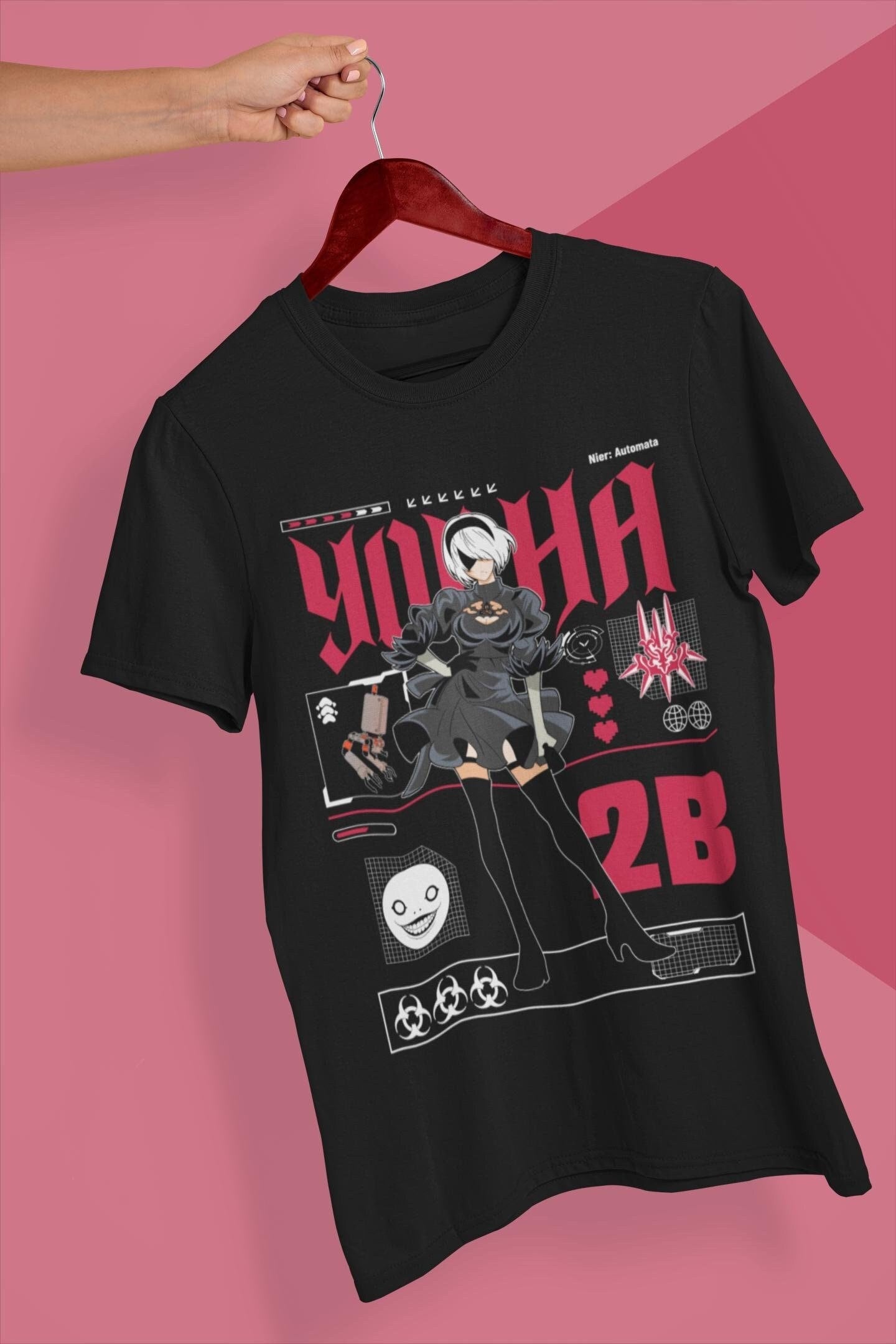 NIER AUTOMATA 2B Anime Unisex Tee Gamer Gift Video Game Shirt