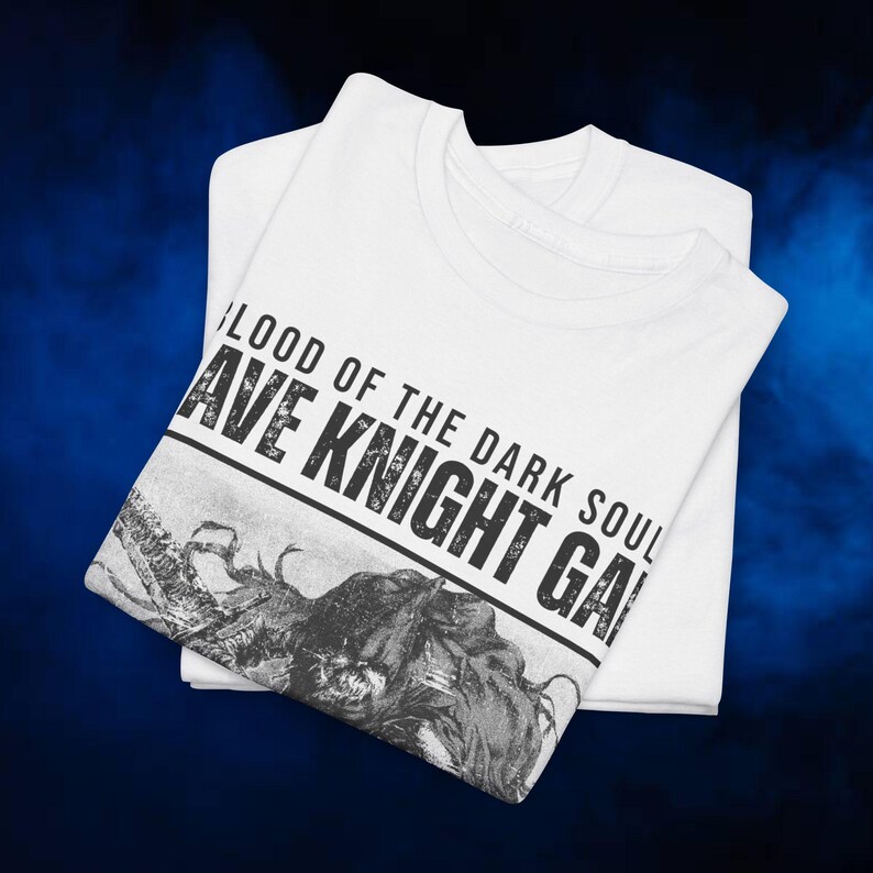 DARK SOULS 3 Slave Knight Gael T-Shirt Pre-Weathered White Tee Unisex Cotton Top Gamer Gift Video Game Shirt image 3