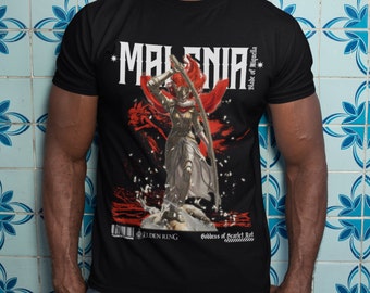 Elden Ring Malenia TShirt Heavy Cotton Tee Dark Souls Shirts Shadow of the Erdtree Streetwear Shirts Gifts for Gamers Malenia Elden Ring
