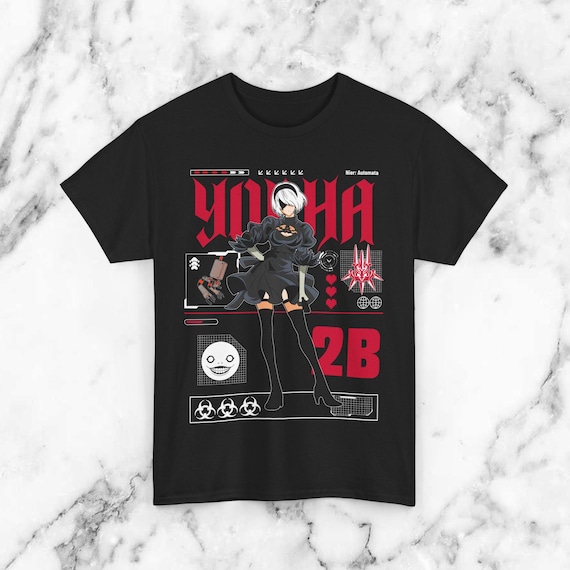 NIER AUTOMATA 2B Anime Unisex Tee Gamer Gift Video Game Shirt