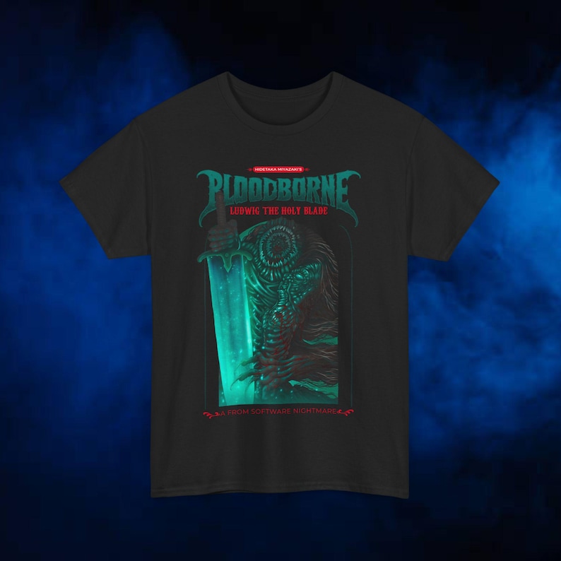 Bloodborne Ludwig the Holy Blade Graphic T Shirt Gaming Streetwear Gifts for Gamers Stylish Vintage Books Shirt Elden Ring Dark Souls Shirts image 4