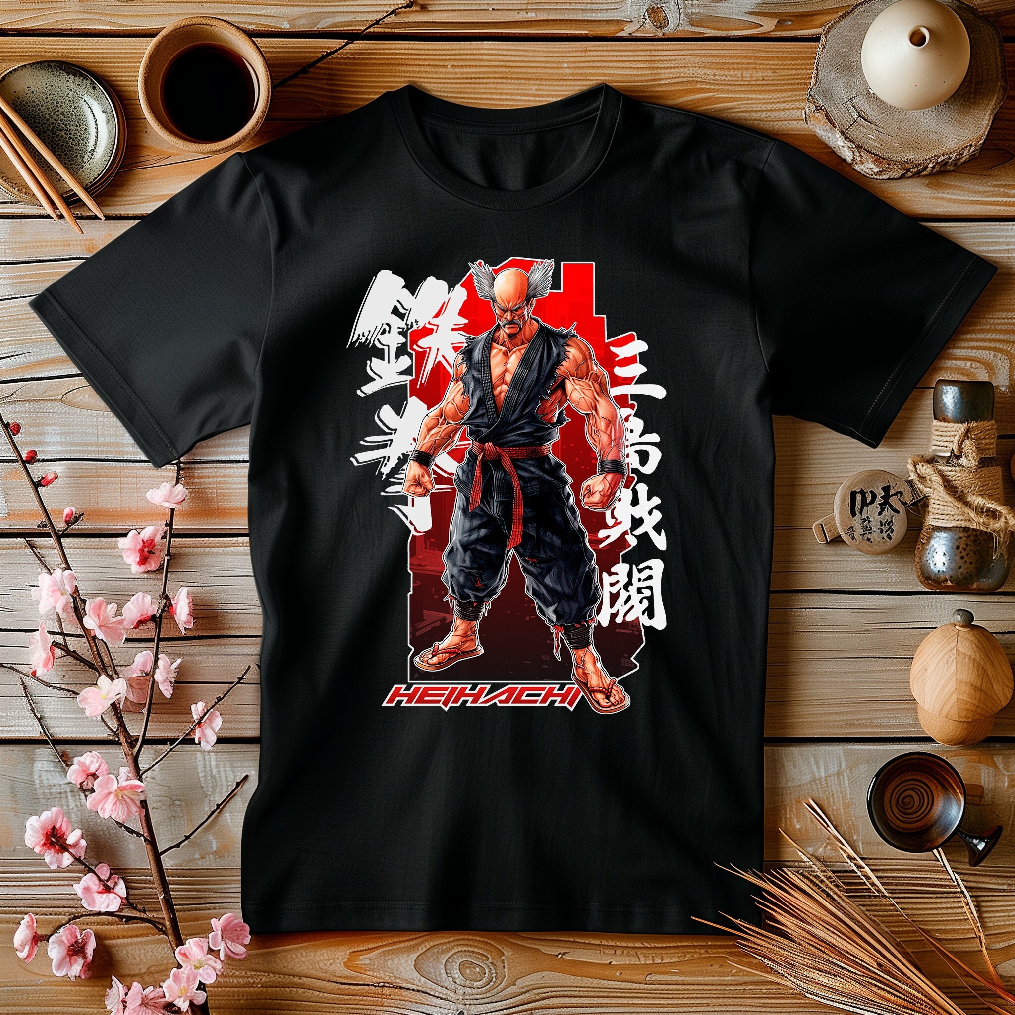 鉄拳 三島平八 アニメ T シャツ | メンズ 鉄拳 ゲーム T シャツ 
