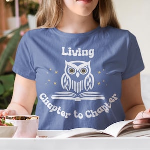 Book Lover Gift - Late Night Book Club Shirt - Cute Owl Reading Tee - Cozy Night Reader Aesthetic - Bookish Apparel