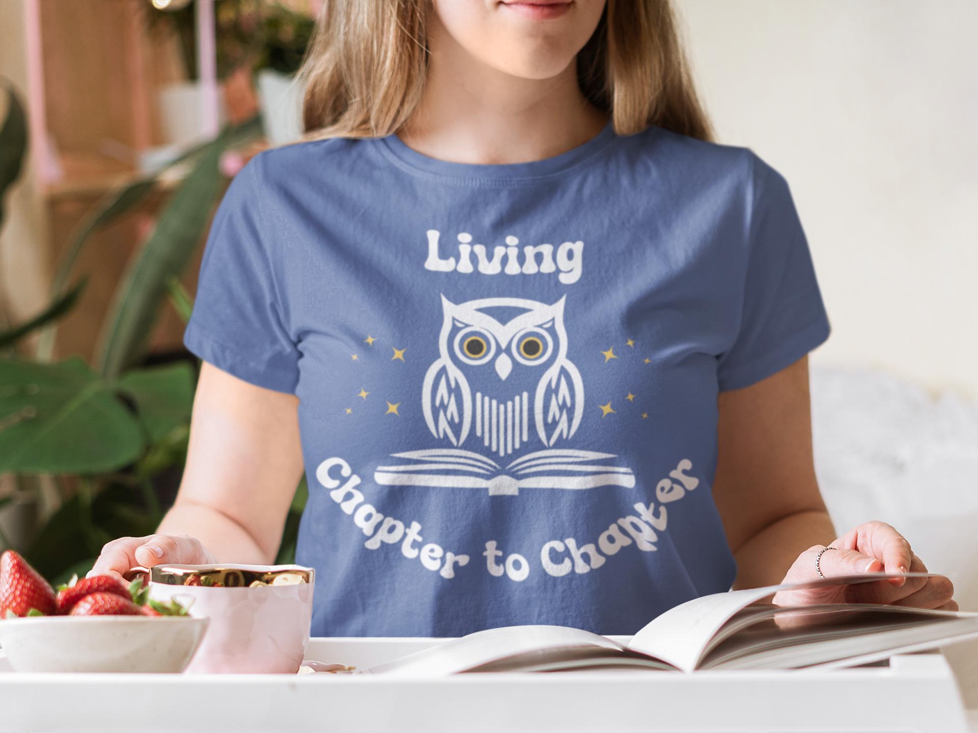 Book Owl T-Shirt: Late Night Reader, Cozy Bookish Apparel