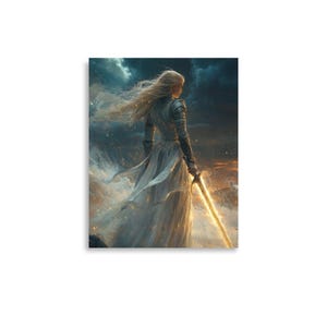 Rise of a Queen Fantasy Premium Poster – Empowering Female Warrior Art | Strong Female Lead Decor | ACOTAR-Inspired Wall Art