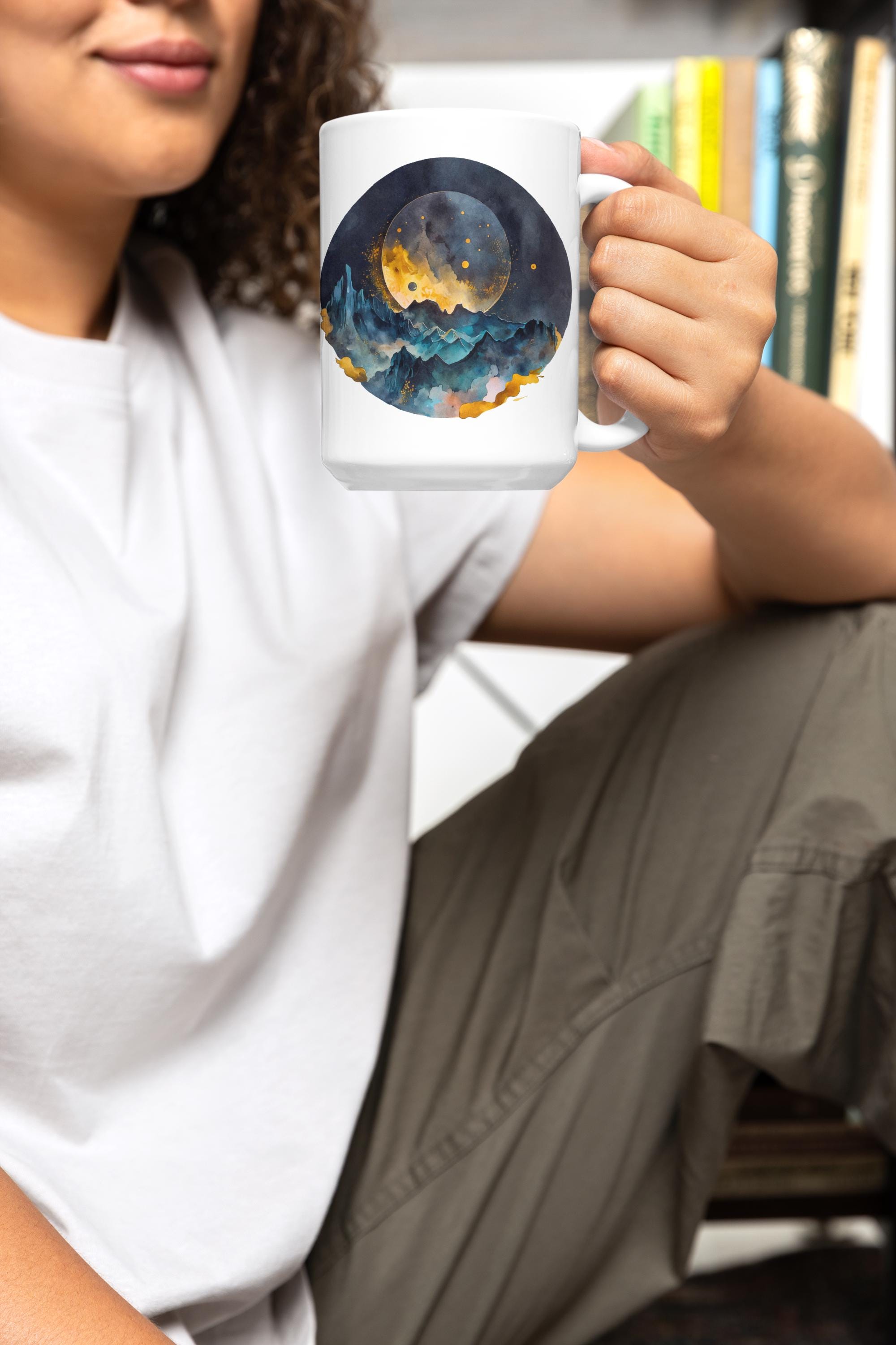 Enchanted Moon Mug – 15 oz Fantasy Coffee Cup | Magical Moonlit Night Mug | ACOTAR Inspired Gift