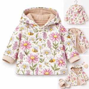 Kinder Sweatjacke Motiv wählbar, handgefertig und weich, zweilagig