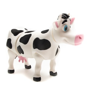 Cow Flexible Articulated Fidget Toy | Multicolor Cattle Moo | Unique Fidget Trinket | Fun Desk Toy | Home Decor | Stress Anxiety Relief Gift