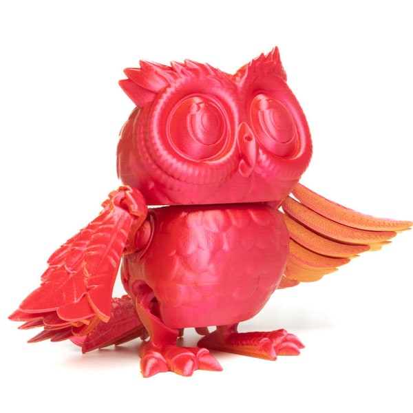 Hibou articulé - Flexi Factory Owl | Jouet articulé articulé | Compagnon de bureau imprimé en 3D