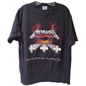 Metallica Vintage T Shirt 1994 Master Of Puppets LP Cover Thrash Metal Band Sz L