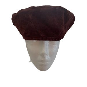 Vintage Liz Claiborne Textured Brown Beret with Black Accent Vintage Liz Claiborne NWT Brown Knit Beret Hat With Front  main image 4