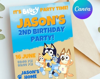 Editable Kids Birthday Party Invitation, Personalized Digital Invite, Party Favor Supplies, PRINTABLE TEMPLATE_003