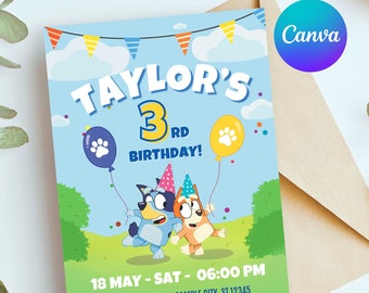 Editable Kids Birthday Party Invitation, Personalized Digital Invite, Party Favor Supplies, PRINTABLE TEMPLATE_005