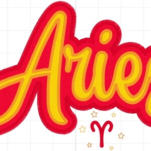 Zodiac, Aries, Constellation, Astrology, Satin Stitch Double Applique Machine Embroidery Design, Double Stacked - instant download