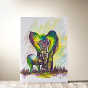 Carte Éléphant Lumineux par Guan