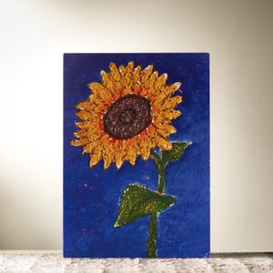 Cartão Flor do Sol Azul por Lui