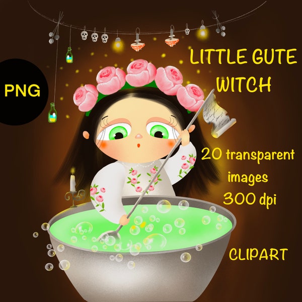 Little gute witch, witch clipart, png commercial use, mystical clipart, magical clipart, mystical png,