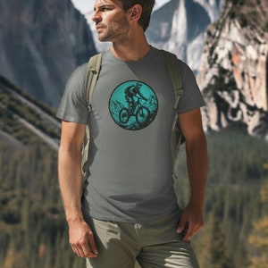 Mountain Bike T-Shirt for him, Mountain Biker Gift, Mountain Biking Shirt, mtb Shirt, Bike Lover Gift, MTB shirt for boyfriend, biking gift