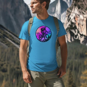 Mountain Bike T-Shirt for him, Mountain Biker Gift, Mountain Biking Shirt, mtb Shirt,Bike Lover Gift,MTB shirt for boyfriend,biking gift men