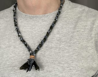 Stylish Mens Jewelry, Bandana Necklace With Tassel Detail Stylish Mens Jewelry, Bandana Necklace With Tassel Detail
