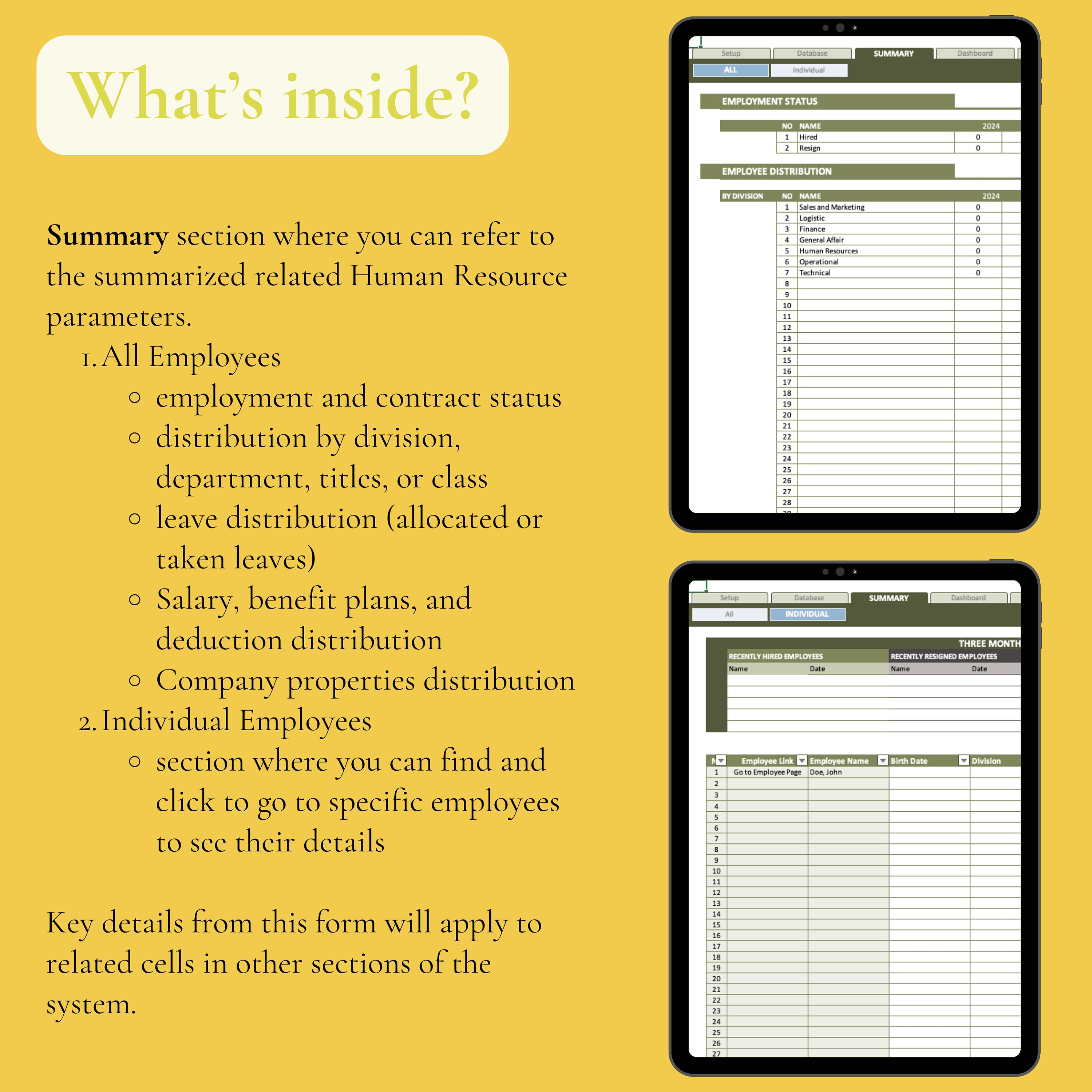 Customizable Employee Database System | HR Management | Human Resource ...