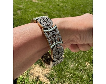 HEIDI DAUS Byzantine Beauty Crystal Cuff Bracelet, Retired  display picture 3