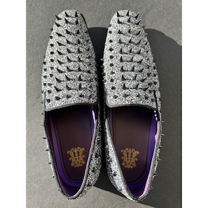 designer dress shoes with spikes Smoking Slippers