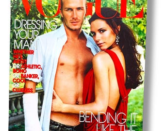 Vintage Vogue Supplement  Victoria David Beckham 2003 Y2K Men’s Fashion