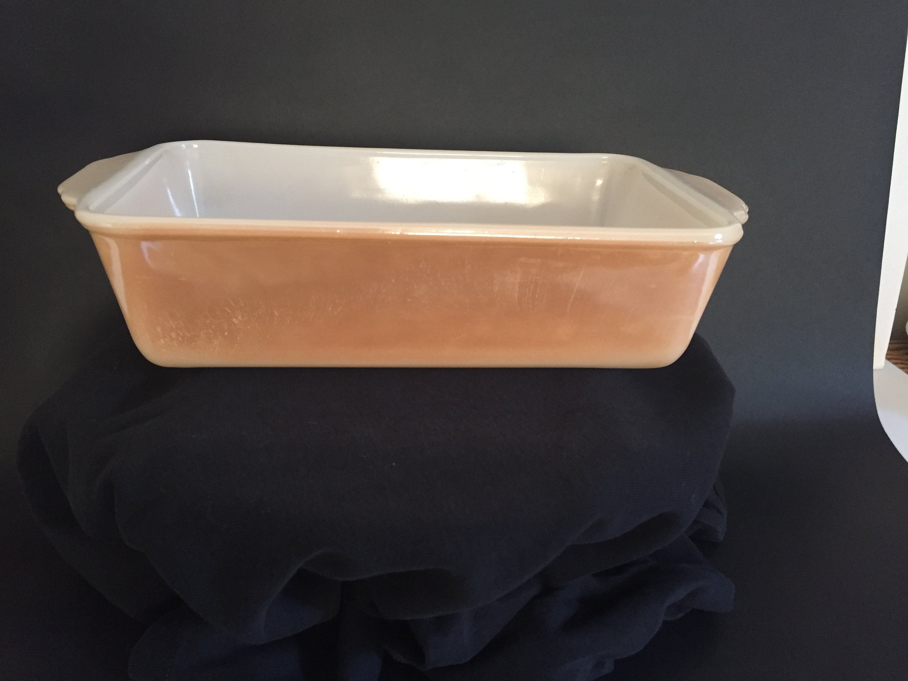 Anchor Hocking Fire King peach luster loaf/baking dish 409 Etsy