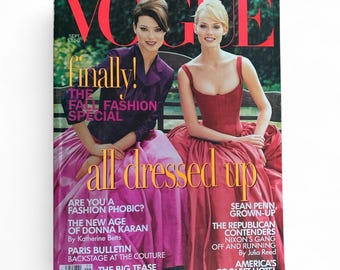 Vintage Vogue Magazine Supermodel September  1995 Shalom Harlow Amber Valletta Trish Goff 90s Fashion
