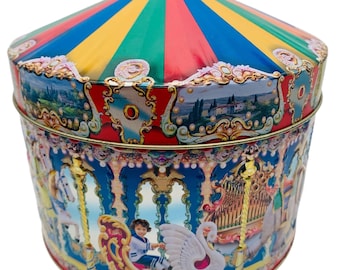 Churchill’s Magical Carousel Cookie Tin Made in United Kingdom