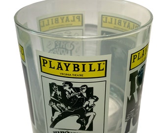 Broadway Theater NYC Playbill Barware Rocks Glass 8 ounce with Five different shows