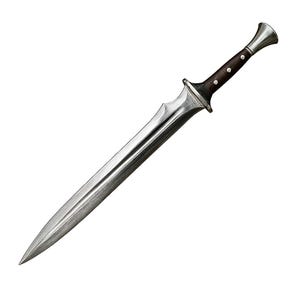 25-inch Hand Forged Bhote Machete: Balanced Blade with Rosewood Handle, Tactical Full Tang Knife