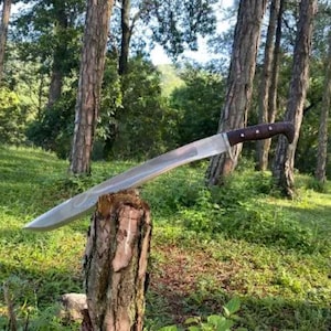 20 Inch Hand forged Machete, Truck Leaf Spring, Full Tang Knife, Balance water tempered, Replica, Kukri Knife FREE SHIPPING.