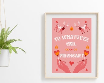 Throne of Glass Print | TOG | Digital Download | Throne of Glass Poster | SJM | Sarah J Maas | Bookish | To Whatever End Fireheart