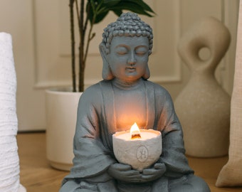 Aesthetic room decor Home decor Handmade Buddha Meditation decor Home decor Buddha candle Living room decor Bedroom decor Buddha home decor
